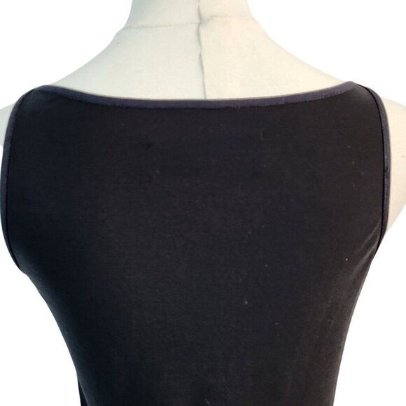 Badgley Mischka X-Small Black Silver Sequined Cami Top Sparkle Stretch Holiday - Picture 12 of 12